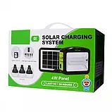 Багатофункціональний потужний ліхтар Power Bank Solar (6000mAh) із сонячною панеллю + лампочки 3 шт 6W, фото 9