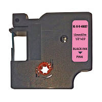 Стрічка для принтера етикеток UKRMARK RL-D-R-46027-BK/PK шовкова стрічка. для DYMO серії D1. 12мм х (CD46027)