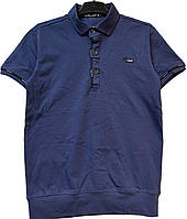 Синя футболка поло для хлопчика 164-170 см BLueland