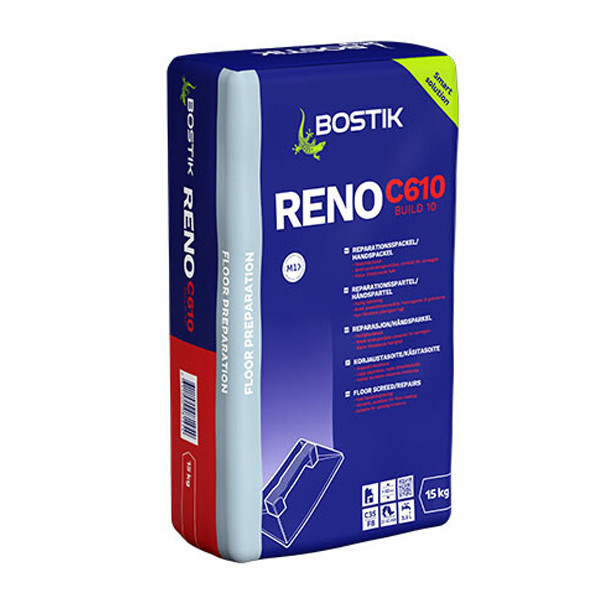 Шпаклівка BOSTIK RENO C610 BUILD 10 суха, швидковисихна для підлоги, мішок, 15 кг
