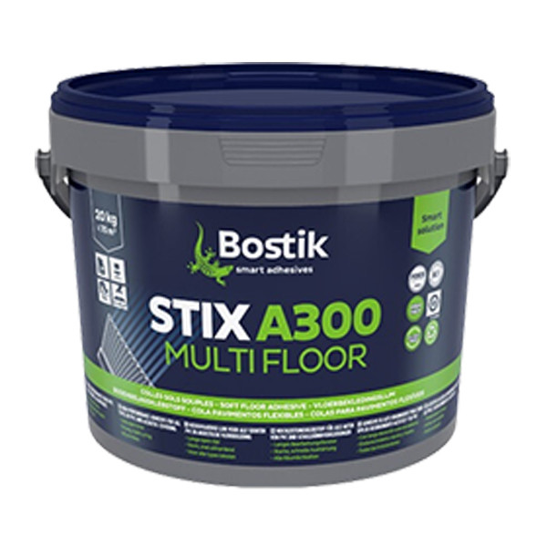 Клей BOSTIK STIX A300 MULTI FLOOR універсальний однокомпонентний акриловий для комерційних підлогових