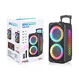 Портативна акустична система з караоке мікрофоном Winso GZ-X828-8"x2 Bluetooth колонка 30 W + Пульт, фото 4