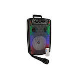 Портативна акустична система OTY808 8"x1-10W Bluetooth колонка з RGB, потужний бас + Пульт, фото 8