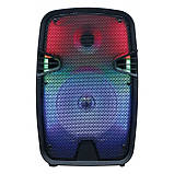 Портативна акустична система OTY809 8"x1-10W Bluetooth колонка з RGB, потужний бас + Пульт, фото 9