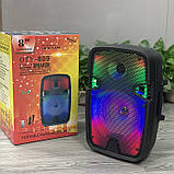 Портативна акустична система OTY809 8"x1-10W Bluetooth колонка з RGB, потужний бас + Пульт, фото 3