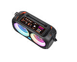 Портативна акустична система з мікрофоном Winso NDR-Q68-6,5"x2 дюйми Bluetooth з RGB 30W+Пульт, фото 8