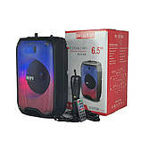 Портативна акустична система з мікрофоном Winso RX-8150-8"x1 Bluetooth колонка з RGB 10W, фото 6