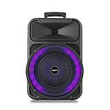 Портативна акустична система з караоке мікрофоном Winso RX-1228W-12"x1 потужна 20W, 2400mAh, фото 10