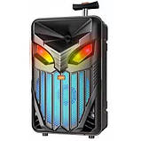 Портативна акустична система з караоке мікрофоном Winso RX-1225C-12"x1 потужна 20 W, 4500mAh, фото 3