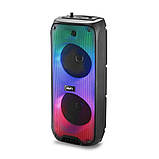 Портативна акустична система з мікрофоном RX-6258-6,5"x2 колонка з RGB-підсвіткою 10W + Пульт, фото 7