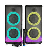 Портативна акустична система з мікрофоном RX-6238-6,5"x2 + tweeter Bluetooth колонка 30 W + Пульт, фото 10