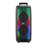 Портативна акустична система з мікрофоном RX-6258-6,5"x2 Bluetooth колонка з RGB 20W + Пульт, фото 8