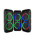 Портативна акустична система з караоке мікрофоном Winso RX-6268B-6,5"x2 з RGB 10 W + Пульт, фото 4