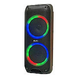 Портативна акустична система з караоке мікрофоном Winso RX-6268B-6,5"x2 з RGB 10 W + Пульт, фото 7