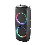 Портативна акустична система з караоке мікрофоном Winso RX-6268B-6,5"x2 з RGB 10 W + Пульт, фото 9