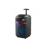 Портативна акустична система з караоке мікрофоном Winso RX-8188-8"x1 з RGB-підсвіткою 10W, фото 7