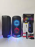 Портативна акустична система з караоке мікрофоном Winso RX-8228-8"x1 колонка з RGB-підсвіткою 30W, фото 8