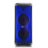Портативна акустична система з караоке мікрофоном Winso RX-8252-8"x2 з RGB-підсвіткою 20W + Пульт, фото 5