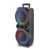Потужна акустична система з караоке мікрофоном RX-8285W-8"x2 Bluetooth колонка 20W-2400mAh + Пульт, фото 7