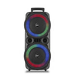 Потужна акустична система з караоке мікрофоном RX-8285W-8"x2 Bluetooth колонка 20W-2400mAh + Пульт, фото 8