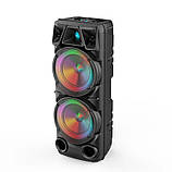 Портативна акустична система з караоке мікрофоном Winso ZQS8210-8"x2 40W + Пульт, фото 3