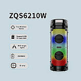 Портативна акустична система з караоке мікрофоном Winso ZQS6210W-6,5"x2 з RGB 30W + Пульт, фото 5