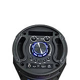 Портативна акустична система з караоке мікрофоном Winso ZQS6201-6,5"x2 Bluetooth з RGB 30W + Пульт, фото 6