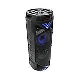 Портативна акустична система з караоке мікрофоном Winso ZQS6201-6,5"x2 Bluetooth з RGB 30W + Пульт, фото 8