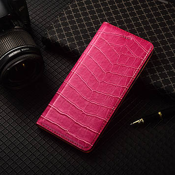 Чохол для Lenovo S5 Pro з натуральної шкіри протиударний магнітний книжка з підставкою "LUXOR" Рожевий