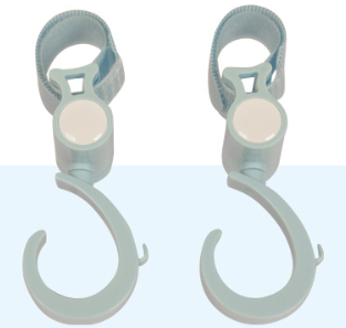 Гачки для коляски на липучці. Блакитний  2 шт. (80167), фото 1