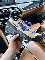 Крутые кроссовки для парней Nike ACG AIR MADA Vachetta Tan/Black-Night Blue. Модные мужские кроссы Найк.