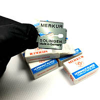Леза для педикюру "Merkur" 100шт маленькі педикюрні леза для верстата змінні набір лез до станка