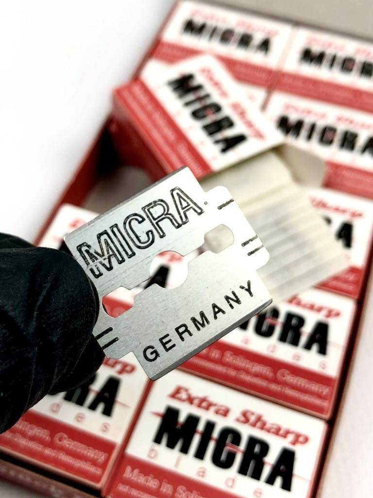 Леза для педикюру "Micra" 100 шт. маленькі педикюрні леза для верстата змінний набір лез для верстата, фото 1