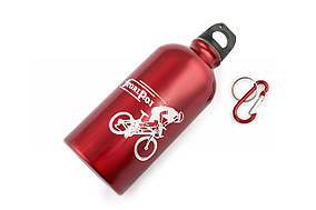 Велосипедна фляга (алюмінієва, червона) (500ml) MANLE