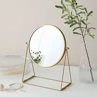 IKEA LASSBYN 304.710.32 Зеркало настольные, цвет золотой, 17 см