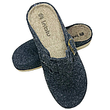 Чоловічі домашні капці Inblu повстяні фетрові, кімнатні шльопанці на поліуретановій підошві, фото 7