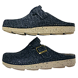 Чоловічі домашні капці Inblu повстяні фетрові, кімнатні шльопанці на поліуретановій підошві, фото 6