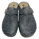 Чоловічі домашні капці Inblu повстяні фетрові, кімнатні шльопанці на поліуретановій підошві, фото 2