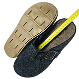 Чоловічі домашні капці Inblu повстяні фетрові, кімнатні шльопанці на поліуретановій підошві, фото 10