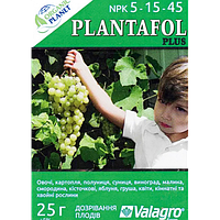 Минеральное удобрение Plantafol (Плантафол), NPK 5-15-45, 25 г, Valagro