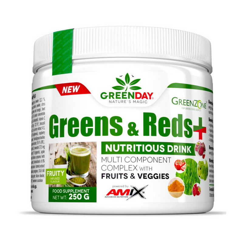 Зелений коктейль Детокс Amix Green & Reds+ 250 g