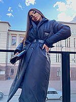 Чёрная женская зимняя куртка Прада