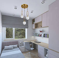 Бронзова люстра на 3 лампи з кулею 15см (916-3818-3 BRZ+WH), фото 5