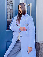 Біла жіноча сталева зимова куртка прада prada