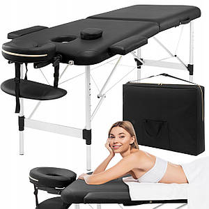 Масажний стіл складаний 4FIZJO Massage Table Alu W60 Black Poland