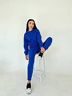 Костюм жіночий синій штани кофта фліс за низькою ціною. повсякденний, спортивний