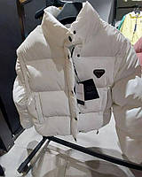 Женская зимняя Белая куртка Prada Прада