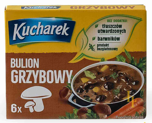 Кубики KUCHAREK 6 шт 60g для грибного бульйону 5901135011358