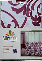 Шторки для ванної кімнати (Alina), Ткань з пропиткою 2.00×180 Miranda з малюнком