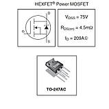 Транзистор польовий IRFP2907 IRFP2907PBF TO-24, фото 2